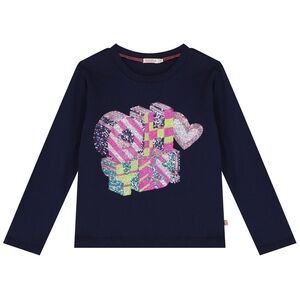 Billieblush Girls Sequin Tee Shirt Size 6 Long Sleeve "Oh Yes"